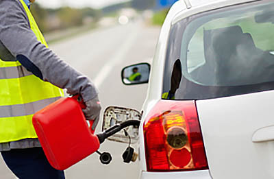 Emergency roadside fuel delivery and winch-out service
